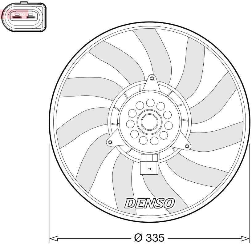 Denso Lüfter, Motorkühlung [Hersteller-Nr. DER02008] für Audi - Bild 6
