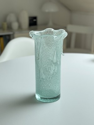 Jaroslav Svoboda Vase XXL massiv Glas Tropfen verlaufen Vintage Mid Century