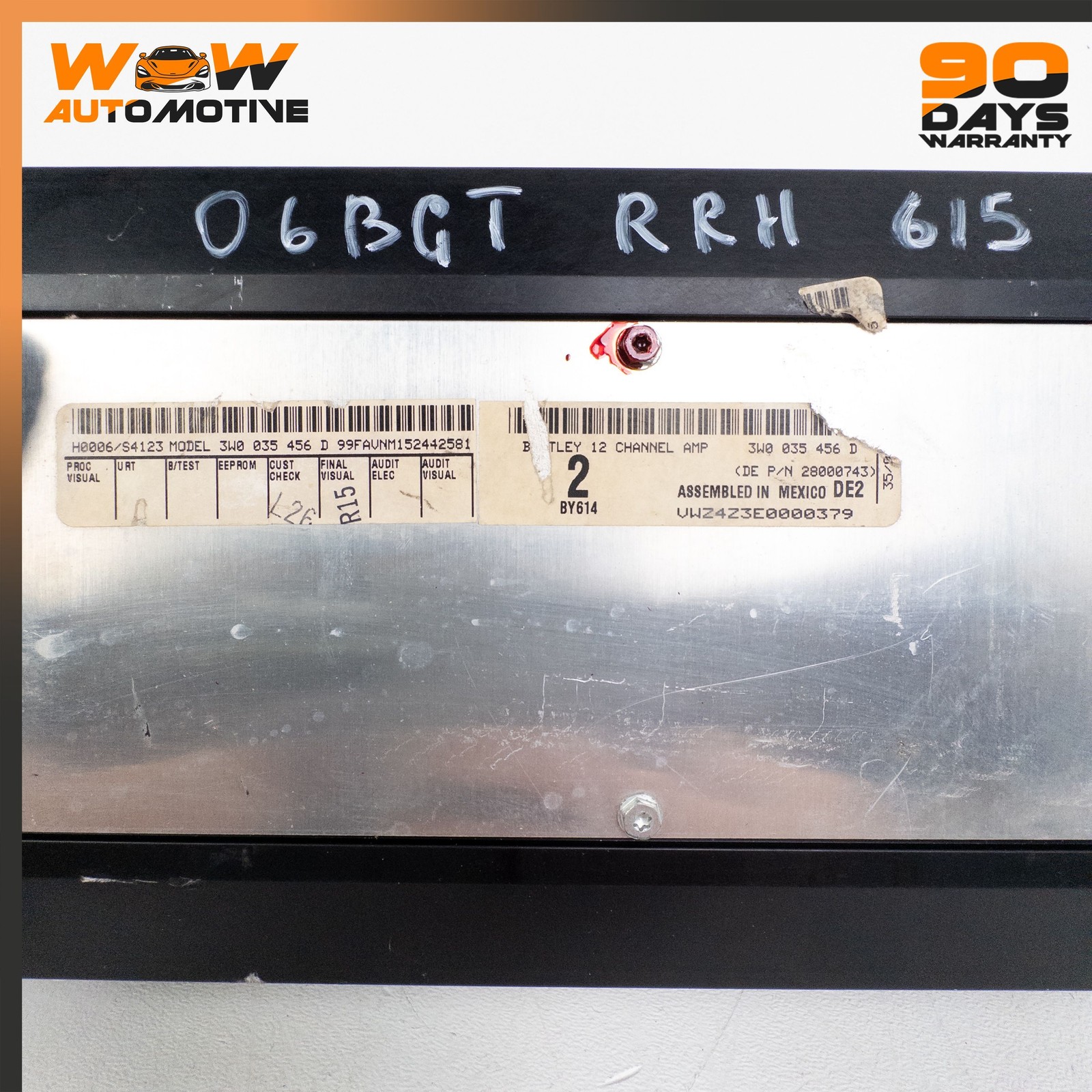 04-10 BENTLEY CONTINENTAL GT COUPE PREMIUM AUDIO SOUND SYSTEM AMPLIFIER AMP OEM