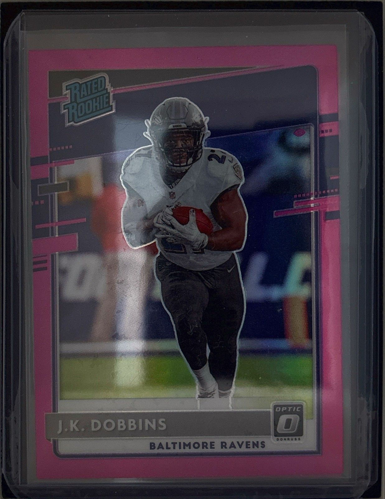 2020 Panini Donruss Optic - Rated Rookies J.K. Dobbins #161 Pink Prizm (RC)