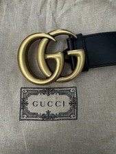 Gucci Women’s GG Marmont wide belt black and gold. No box