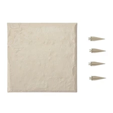 VEVOR Decorative Stepping Stones with Stakes 4Pcs15.5x15.5in WalkwayPavers Beige