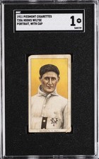 1911 PIEDMONT CIGARETTES PORTRAIT,  WITH CAP #T206 HOOKS WILTSE SGC 1