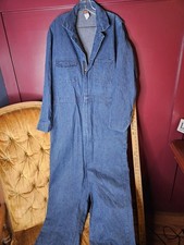 VTG Big Ben Coveralls Mens 46S Blue Denim Utility Mechanic Cotton Workwear 90s