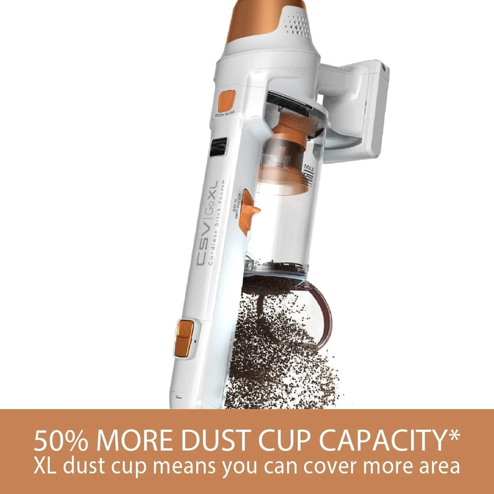 Kenmore DS4030 21.6V Cordless Stick Vacuum with EasyReach Wand, Orange  - Image 3 of 4