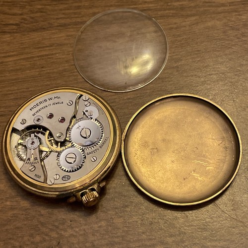 Montre de poche vintage Nastrix 17 Jewel 10k PGP Morris W.My fonctionne pour pièces lire - Photo 12/15