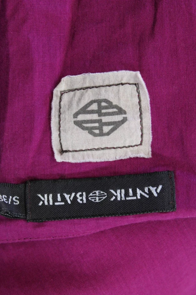 Antik Batik Womens Beaded Textured V Neck Short Sleeved Draped Dress Pink Size S Foto 4 de 4