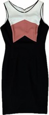 White House Black Market Colorblock Sheath Dress 00P V-Neck Sleeveless Lined