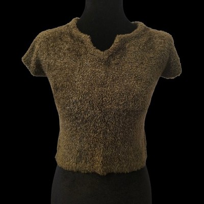 Limited Too Fuzzy Knit Short Sleeve Top in Olive