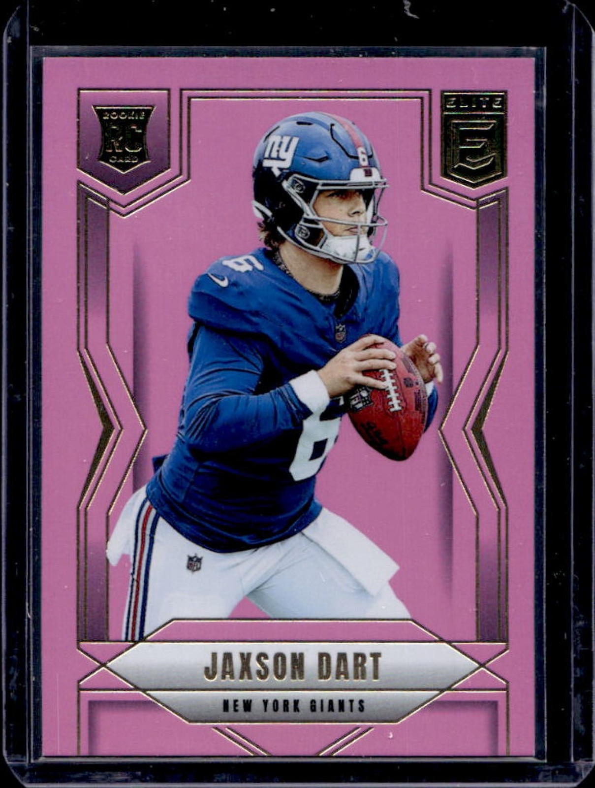 2025 Donruss Elite Jaxson Dart Rookies Pink Rookie RC #103 Giants