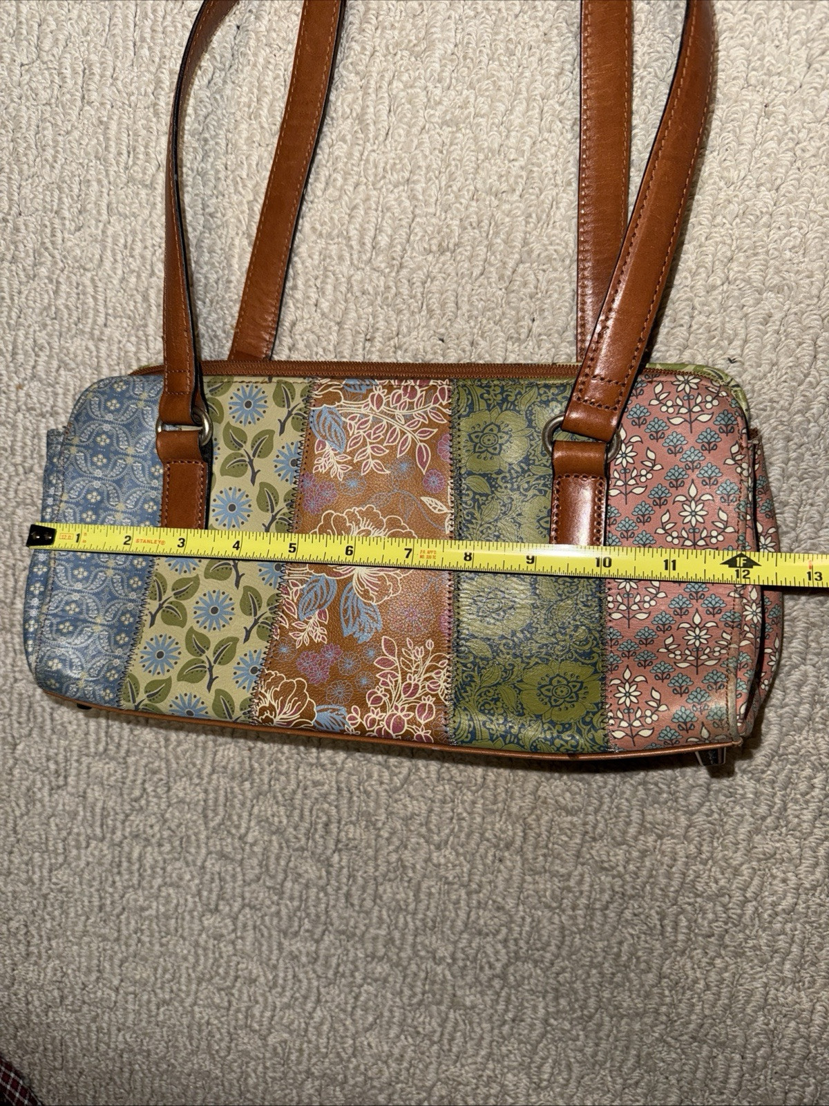 FOSSIL~Multicolor Patchwork Leather Shoulder Bag/… - image 6