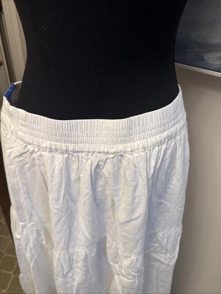 Falda Matty M Mujer Mezcla Lino Blanco Talla Extra Grande Nueva Con Etiquetas Foto 3 de 4