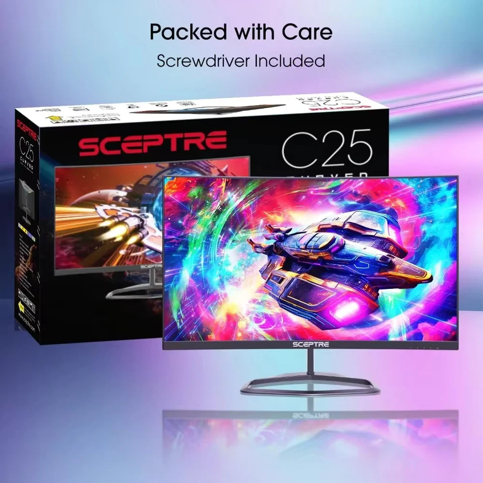 24.5" Curved Gaming Monitor 240Hz 1080p 1ms R1500 DP x2 HDMI x2 Speakers  - Image 2 of 4