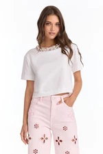 Crystal Naya T-Shirt/Top - White THE NOLI SHOP