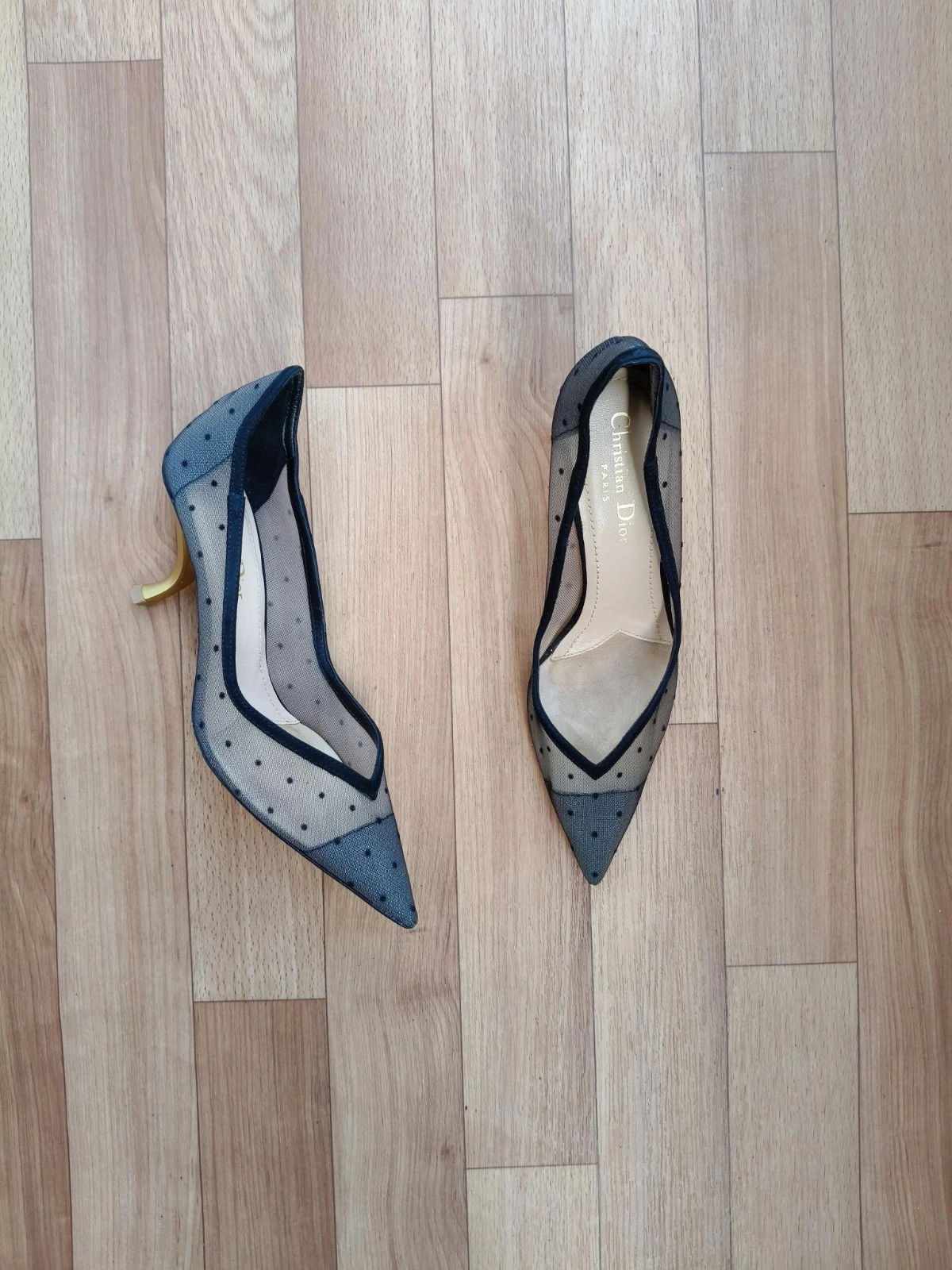 Escarpins DIOR NOIR MAILLE D  SCULPTURE TAILLE EU 37, 7 US, 4 UK 