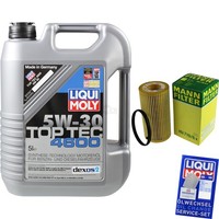 Mann Inspektionspaket 5L Liqui Moly Top Tec 4600 5W-30 FüR VW Golf V 2.0 GTI EOS