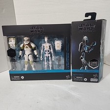 Set Of 3 Star Wars  Battlefront II Black Series Clone Commando & B1 Battle Droid