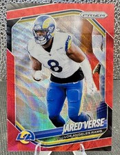 JARED VERSE 2025 PANINI PRIZM FOOTBALL RED WAVE RAMS #30 /149  