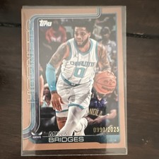 Topps 2025 Miles Bridges Charlotte Hornets #69 Serial Numbered /2025