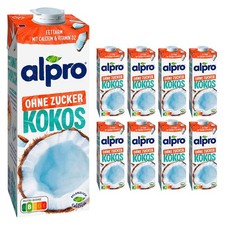 alpro&reg; OHNE ZUCKER Kokosnussdrink 8x 1,0 l