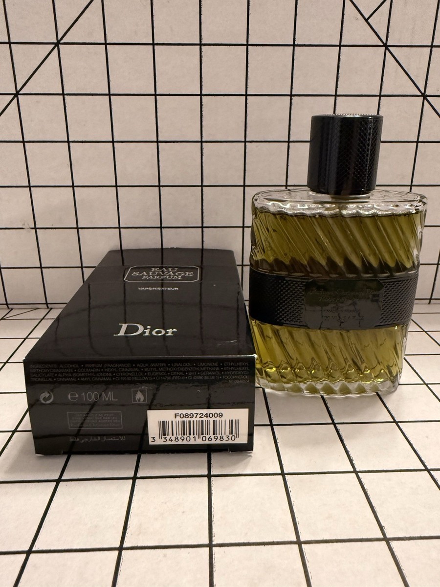 Dior Eau Sauvage Parfum Spray 100ml/3.4 oz BLACK LABEL. BC: 6W01
