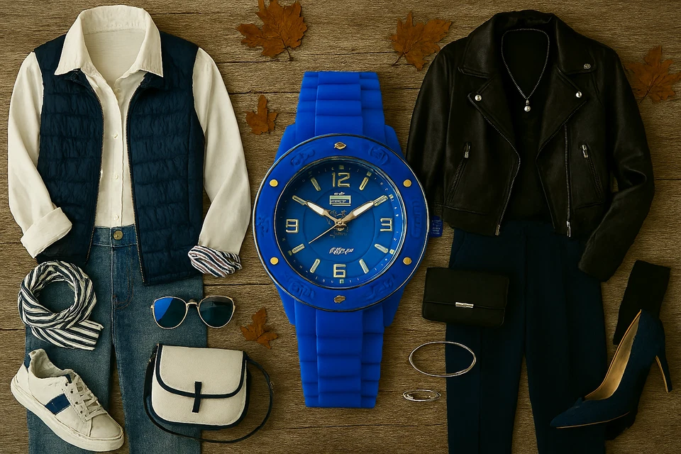 Reloj de cuarzo OCEANAUT platino para dama - esfera azul y bisel con detalles plateados Foto 2 de 4