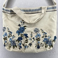 Borsa a mano DRIFTWOOD borsa a tracolla viaggio weekend tela floreale bianco sporco