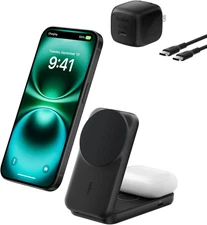 Magsafe Charger Compatible, 2-In-1 Charging Station, Qi2.2 25W Magnetic Wireless