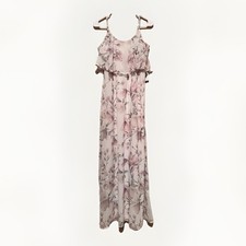 Show Me Your MuMu Caitlin Ruffle Maxi Dress  Small Long Floral Fairy Ballet Boho