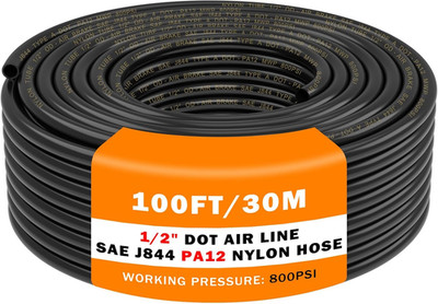 100 FT 1/2 Pneumatic Tubing 1/2'' PA12 Nylon DOT Air Line SAE J844 DOT Air Hose 3