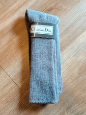 Vintage NOS Christian Dior Gray Soft Crew Socks Size 10-13
