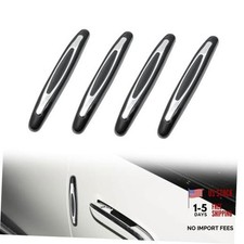 4PCS Car Door Edge Guards, Vehicle Side Door Self Adhesive Anti-Scratch Black