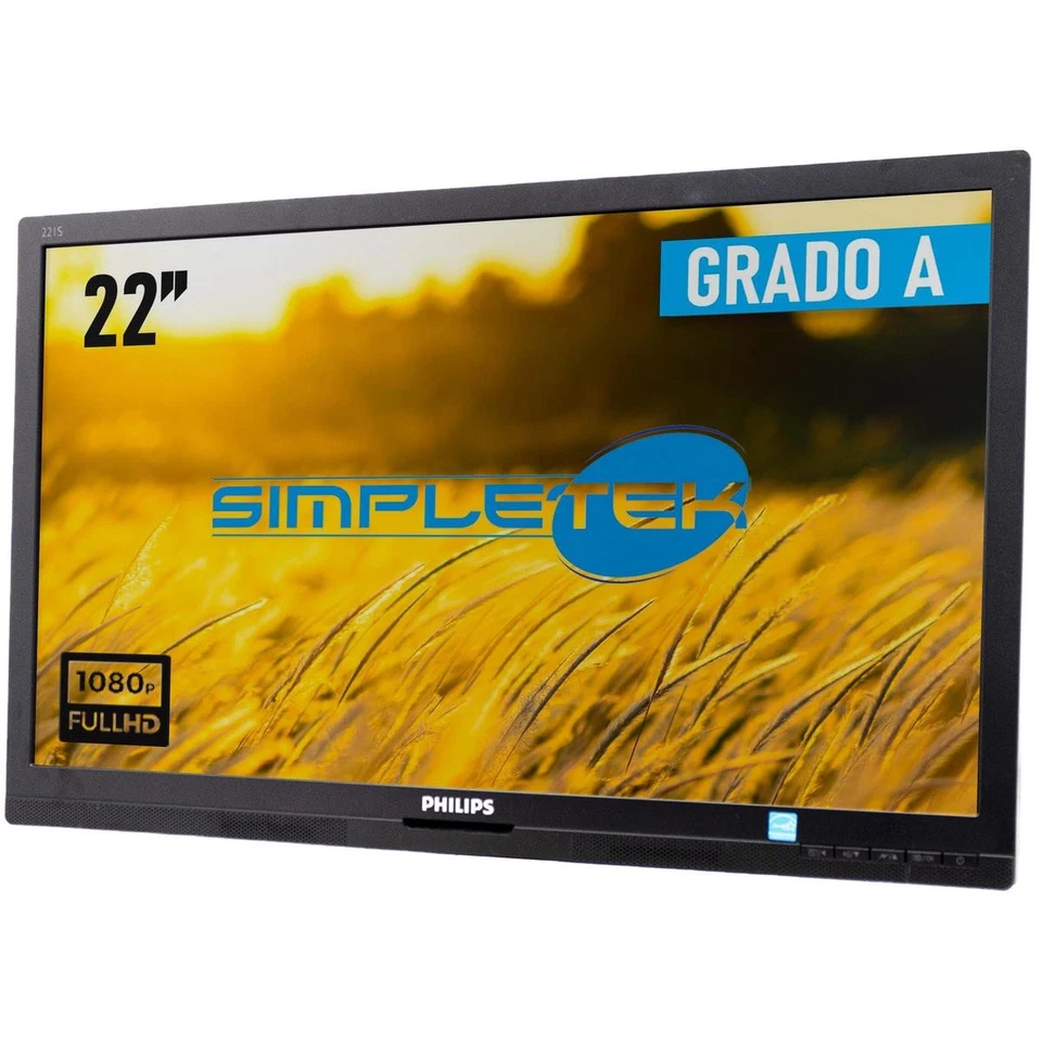 Philips 22" 16:9 Full HD Multimedia LCD Display Monitor DVI DP VGA - Image 2 of 4