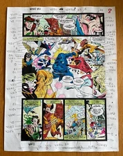 WHAT IF #46 ART original comic COLOR GUIDE half splash X-MEN WOLVERINE  CABLE