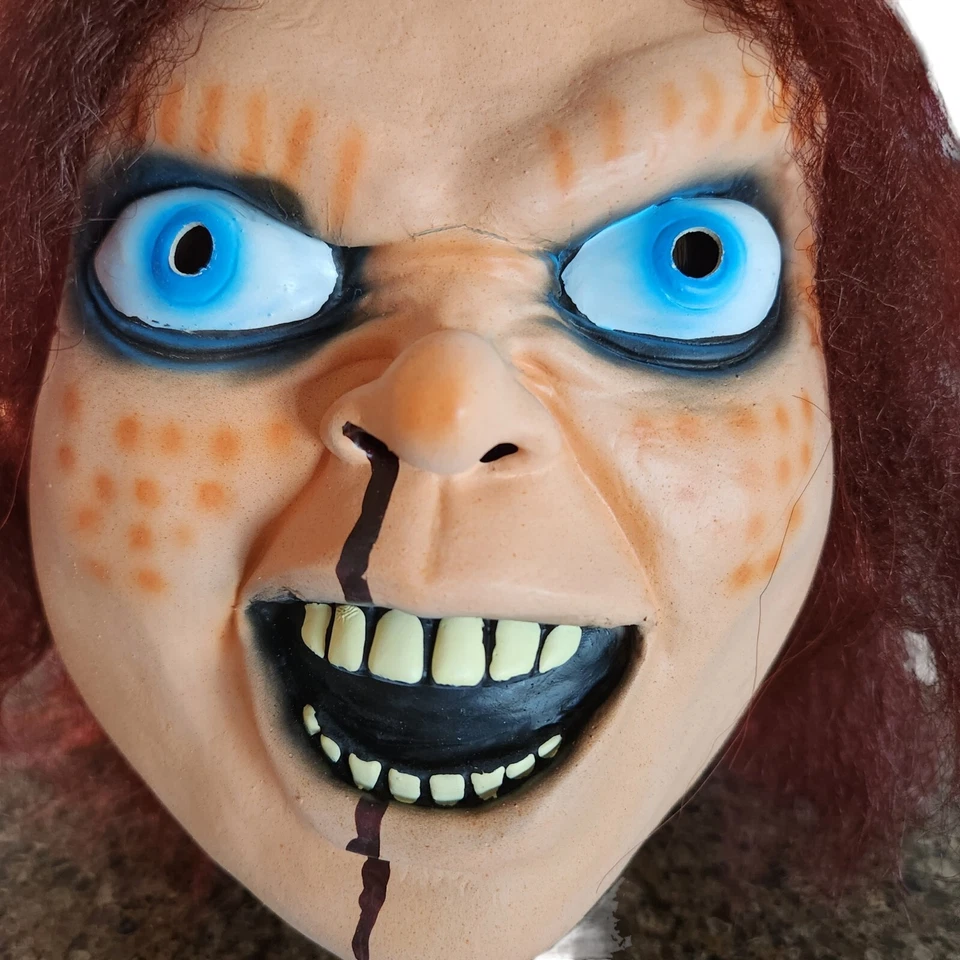 Chucky Mask Child Play Costume Masques Ghost Horror Face Latex Mascarilla Helmet - Image 2 of 4