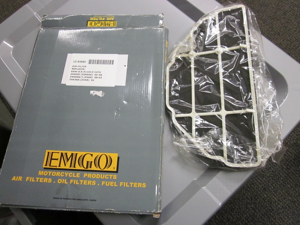 anR  Emgo Air Filter 12-92680 for 1998-02 Kawasaki Ninja ZX-6R ZX6R | eBay