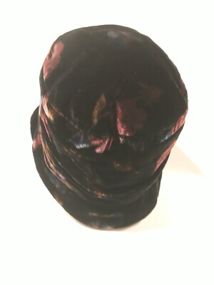 Vintage Liz Claiborne Womens Velvety Silk Blend Floral Scrunch Bucket Hat VINTAGE LIZ CLAIBORNE Womens VELVETY SILK BLEND FLORAL  main image 4