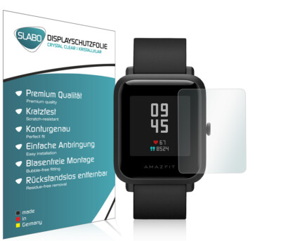Slabo Displayschutzfolie für Amazfit Bip S | Lite (4er Set) KLAR ''Crystal Clear''