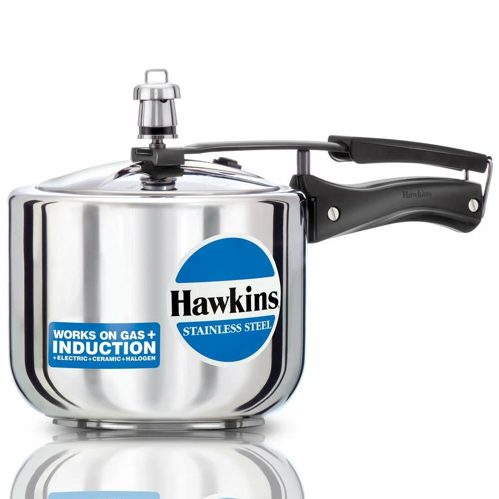 Hawkins Pressure Cooker 3 Litres Stainless Silver With One Extra Gasket