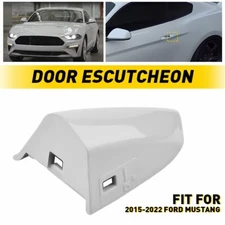 Fit For 2015-2021 Mustang Oxford White LH Driver Door Handle Key Cover Cap Bezel
