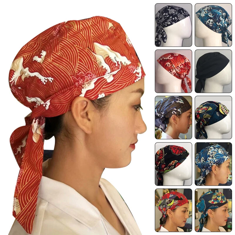 Unisex Japanese Chef Hat Sushi Restaurant Work Hat Kitchen Headscarf  Accessory | eBay