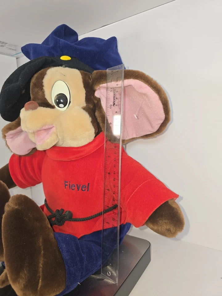 RARO 1980 Talking Fievel Mouse Peluche Muñeca Reproductor de Cassette SIN CINTA/cable Foto 3 de 4