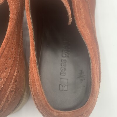 Hugo Boss Oxford Derby Wingtip Suede Shoe Size 11/44 Orange  display picture 1