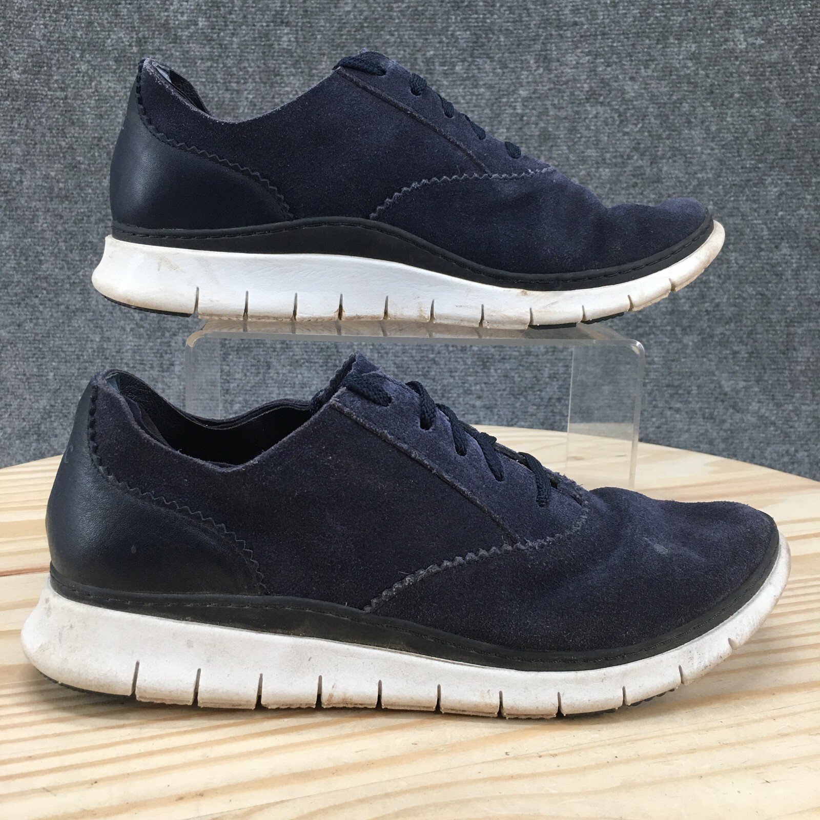 Blue Lace Up Low Top Comfort Casual