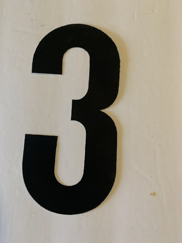 BMX old school 1980"s plate numbers 6"  ( 0 thru 9) - Picture 4 of 16