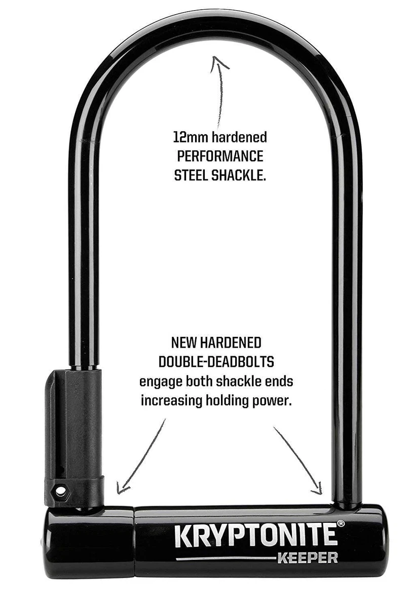 Kryptonite Keeper Standard 12mm U-Lock Bicycle Lock with FlexFrame-U  Bracket