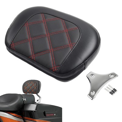 Passenger Sissy Bar Backrest Pad Kit for Harley Road King FLHR Road Glide