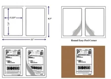 Premium Round Corner Self Adhesiv Mailing Shipping Label 7.5" x 5.12"