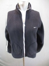 NIKE DRI-FIT Size M 8-10 Womens BLK Full Zip Stand Collar Athletic Jacket 423
