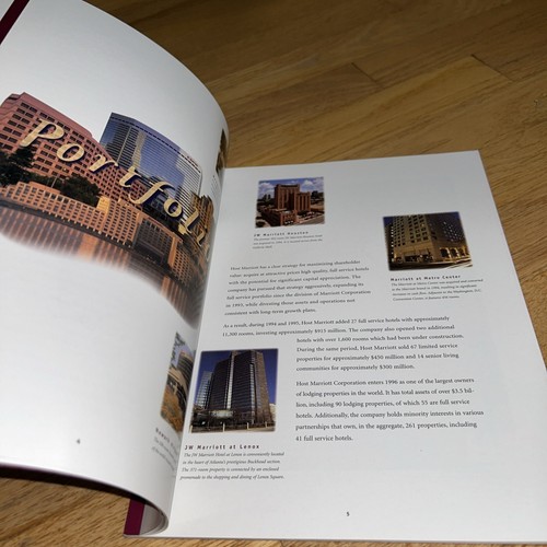 HOST MARRIOTT CORPORATION 1995 ANNUAL REPORT - Bild 4 von 12